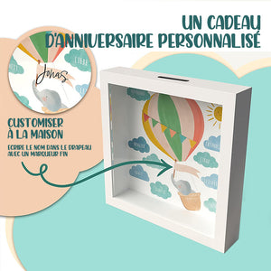 Banque d'épargne à cadre photo 3D pour enfants