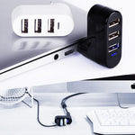Mini Concentrateur USB Rotatif à 3 Ports