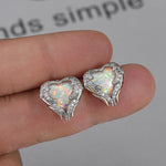 Boucle d'Oreille et Collier en forme de Coeur
