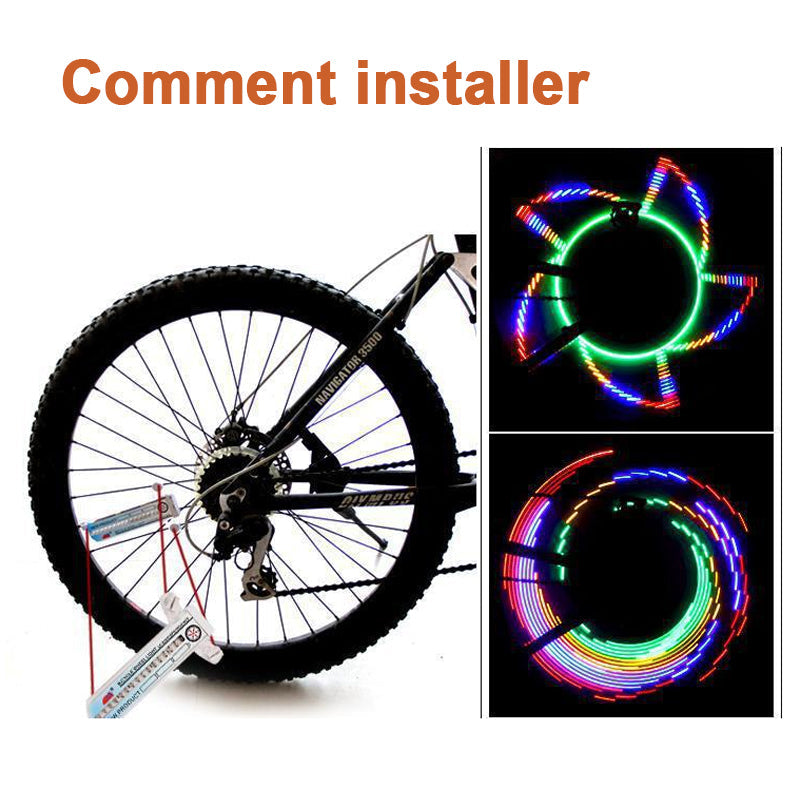 Lumières 3D LED à rayons de bicyclette