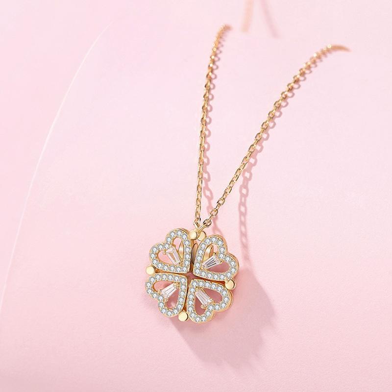 Collier Creux Trèfle à quatre feuilles