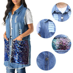 Ciaovie™ Femmes Veste en Jean sans Manches Denim Vintage - ciaovie
