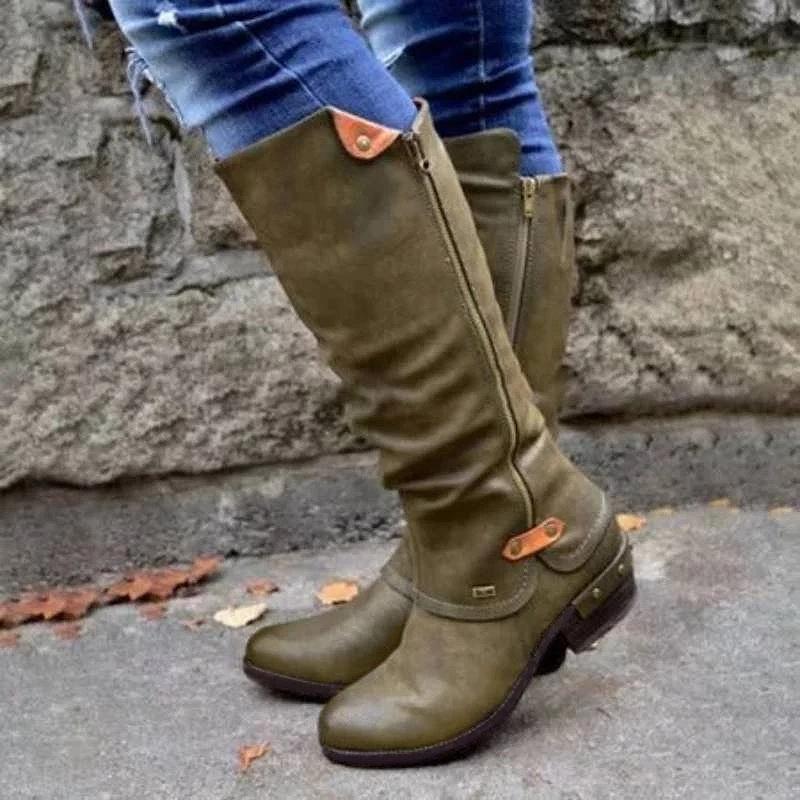 Bottes Aux Genoux Pour Femmes Bottes Punk - ciaovie