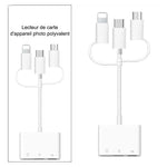 3-en-1 SD TF USB Lecteur de Carte OTG Adaptateur