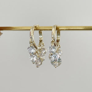 Boucles d'oreilles Pendantes Diamant Brillant