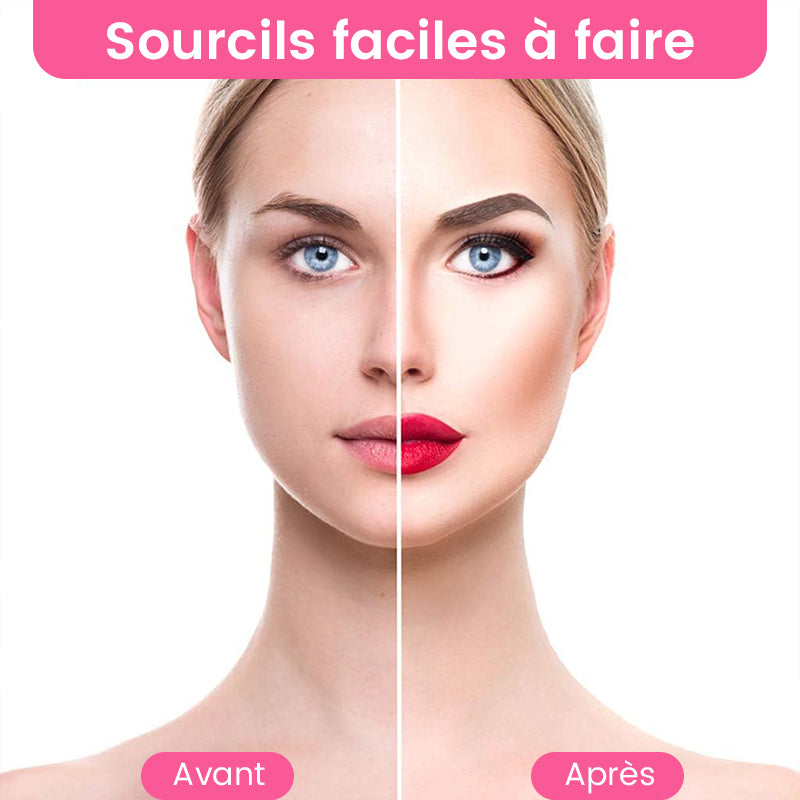 Kit de pochoirs à sourcils en silicone