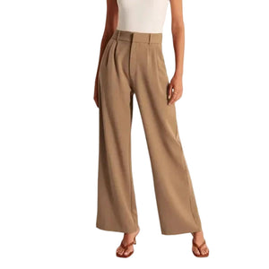 Pantalon confortable et ajusté à jambes larges