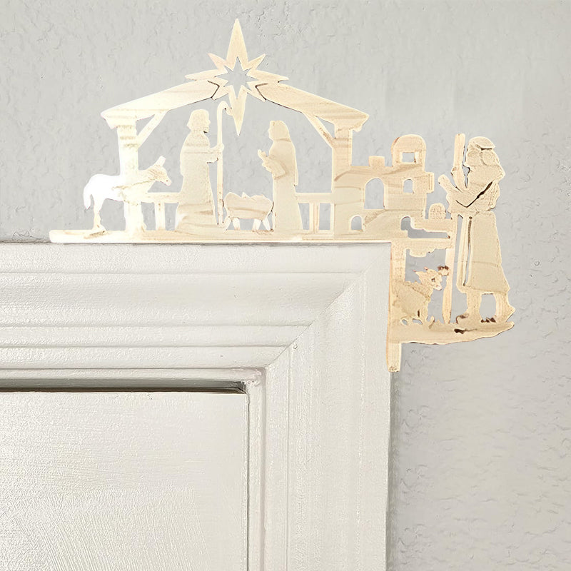 Décoration de cadre de porte de Noël