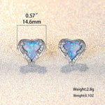 Boucle d'Oreille et Collier en forme de Coeur