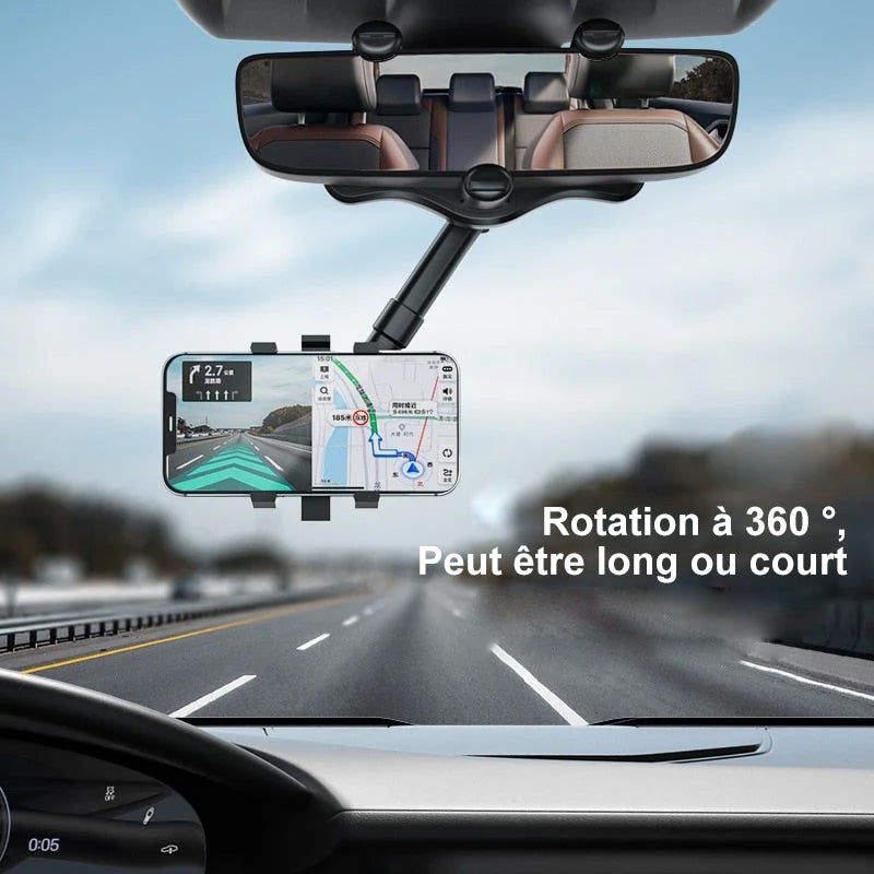 🤳🏽Support de téléphone pour rétroviseur de voiture rotatif à 360°