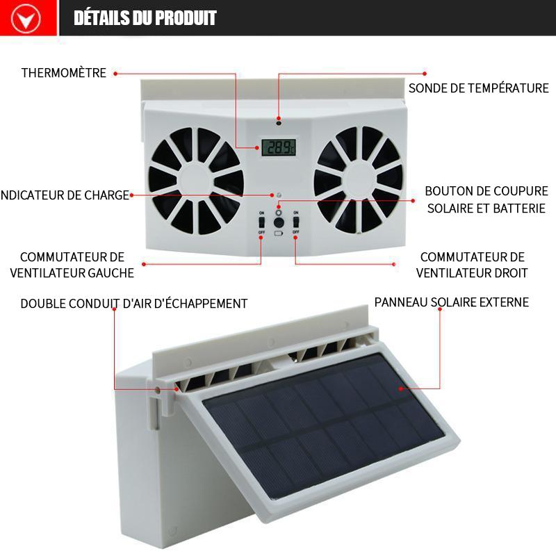 Ciaovie™ Ventilateur D'échappement Solaire De Voiture - ciaovie