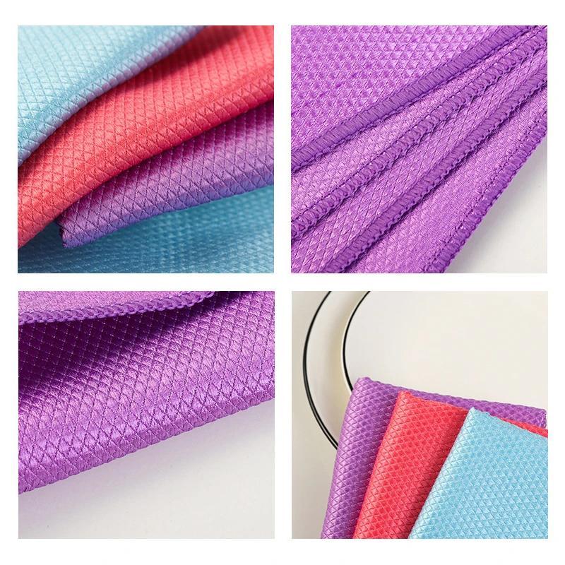 Chiffon de Nettoyage en Microfibre de Texture en Écailles de Poisson, 5 PCs