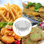 Friture Panier de Chef Pliable en Acier Inoxydable