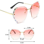 Lunettes de Soleil sans Monture avec Cristal