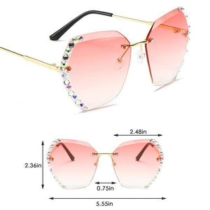 Lunettes de Soleil sans Monture avec Cristal