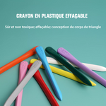 Ensemble de Crayons en Cire Organique pour Enfants (Livré avec un livre de dessin)