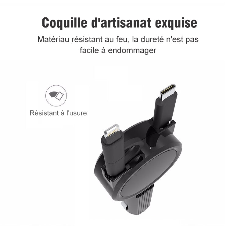 3-en-1 Chargeur Voiture Avec Câble Rétractable - ciaovie