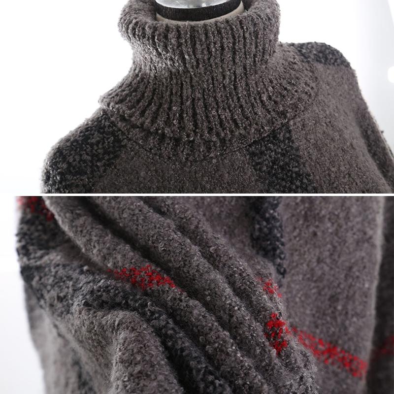 Ciaovie™ Pull châle à Carreaux - ciaovie