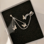 Boucles D'oreilles De Papillon Pour Femme En Acier Inoxydable