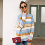 Ciaovie™ Pull Ras du Cou à Rayures Mode Automne pour Femmes - ciaovie