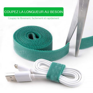 Serre-câbles en Nylon Auto-Adhésif Réutilisable