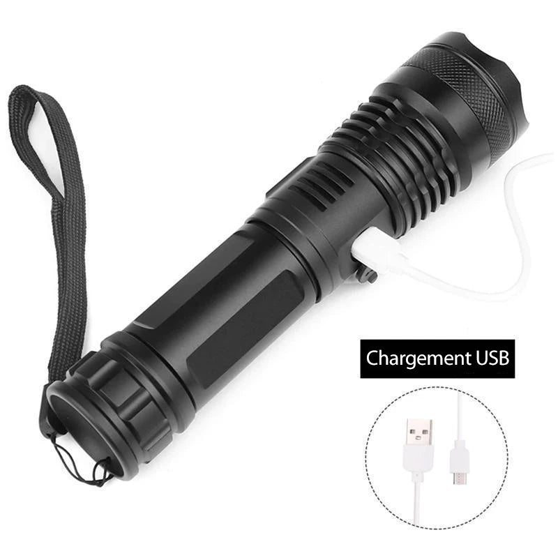 2023 Nouvel An Vente à Durée Limitée 🎉LED Lampe de Poche Laser Tactique Rechargeable 90000 Lumens Élevés-Achetez 2 Livraison VIP Gratuite