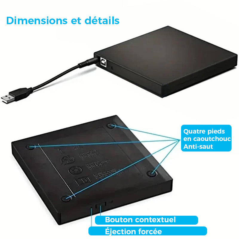 Lecteur CD DVD Externe