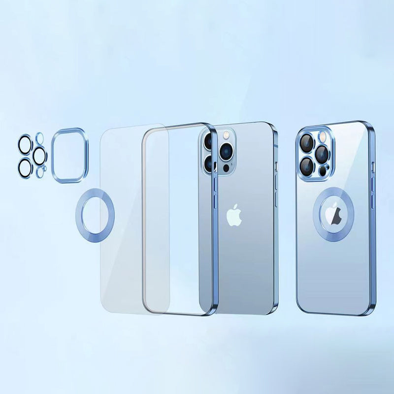 Coque de téléphone transparente à protection complète