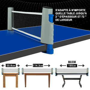 Filet de tennis de table rétractable - ciaovie