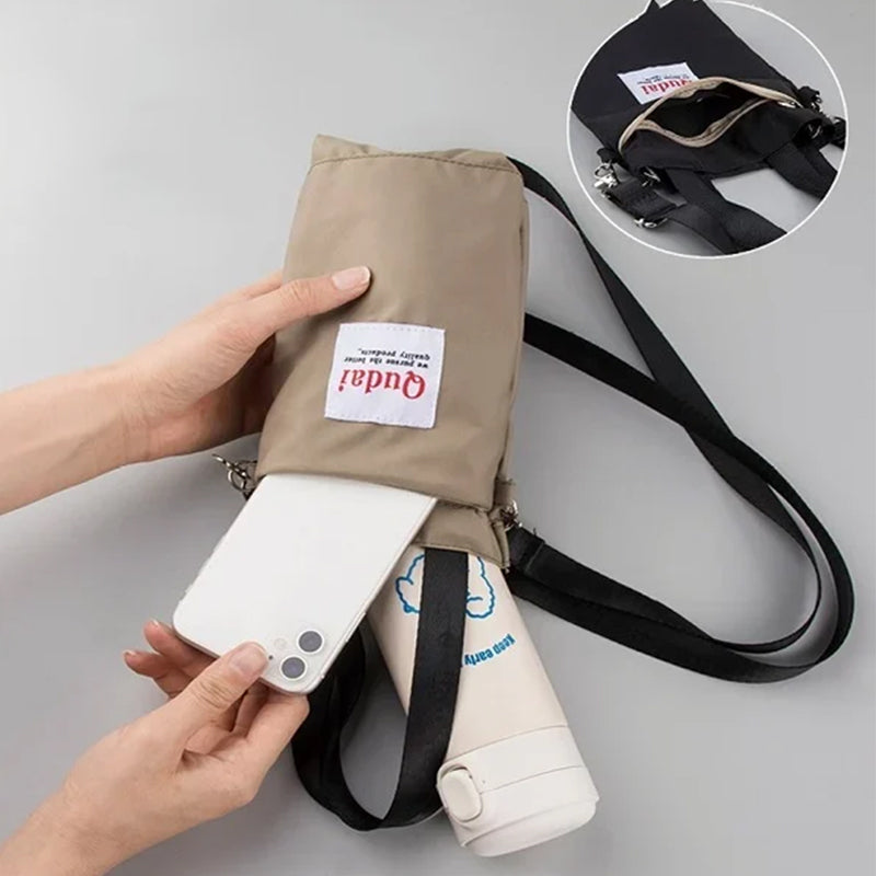 Sac à main de messager de bouteille d'eau portable