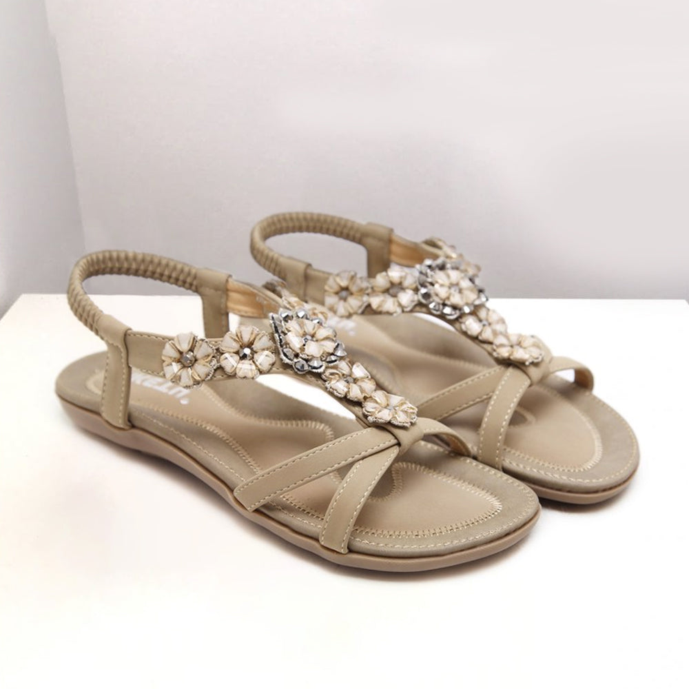 Ciaovie Sandales Plates à Fleurs - ciaovie