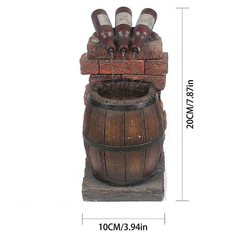 Fontaine Extérieure En Forme de Bouteille de Vin