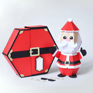 Carte de boîte pop-up 3D pour farces du Père Noël
