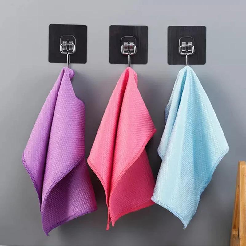 Chiffon de Nettoyage en Microfibre de Texture en Écailles de Poisson, 5 PCs