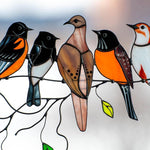 🎁Tentures de vitrail oiseaux🐦