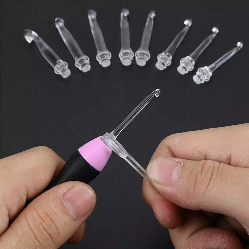 Ensemble d'outils à tricoter au crochet LED