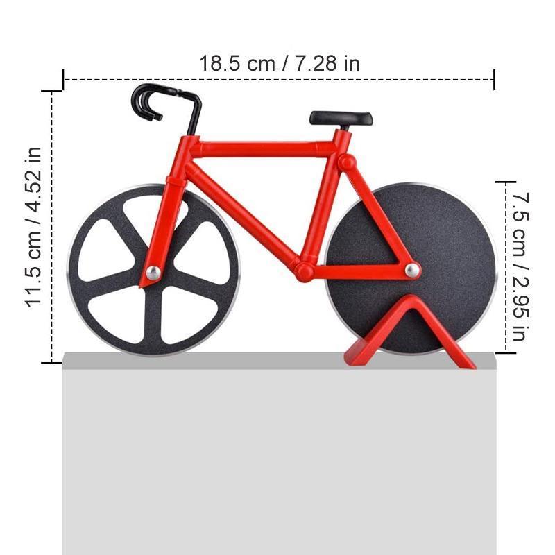 Coupe-pizza à Roulettes en Forme Vélo / Moto