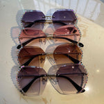 Lunettes de Soleil sans Monture avec Cristal