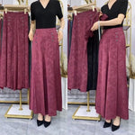Pantalon Large Taille Haute à Imprimé Vintage pour Femme