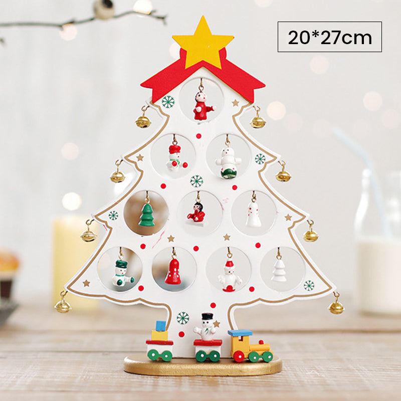 Mini Ensemble d’Arbre de Noël en Bois de Bricolage