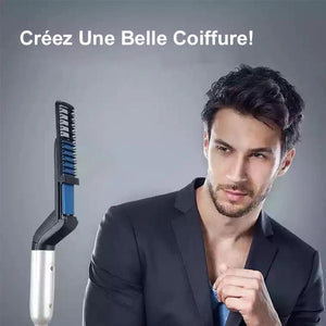 Peigne lisseur cheveux et barbe pour homme - ciaovie