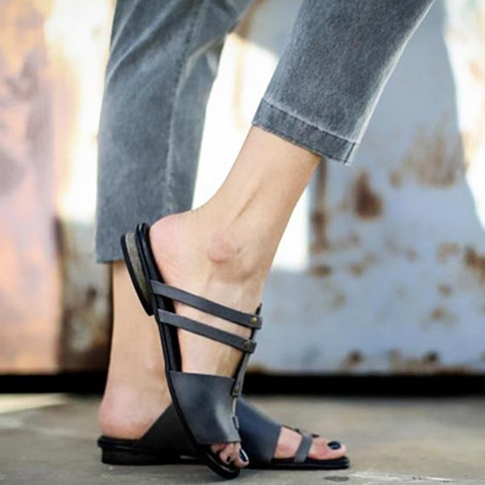 Ciaovie Pantoufles d’Été Chic avec Des Rivets - ciaovie