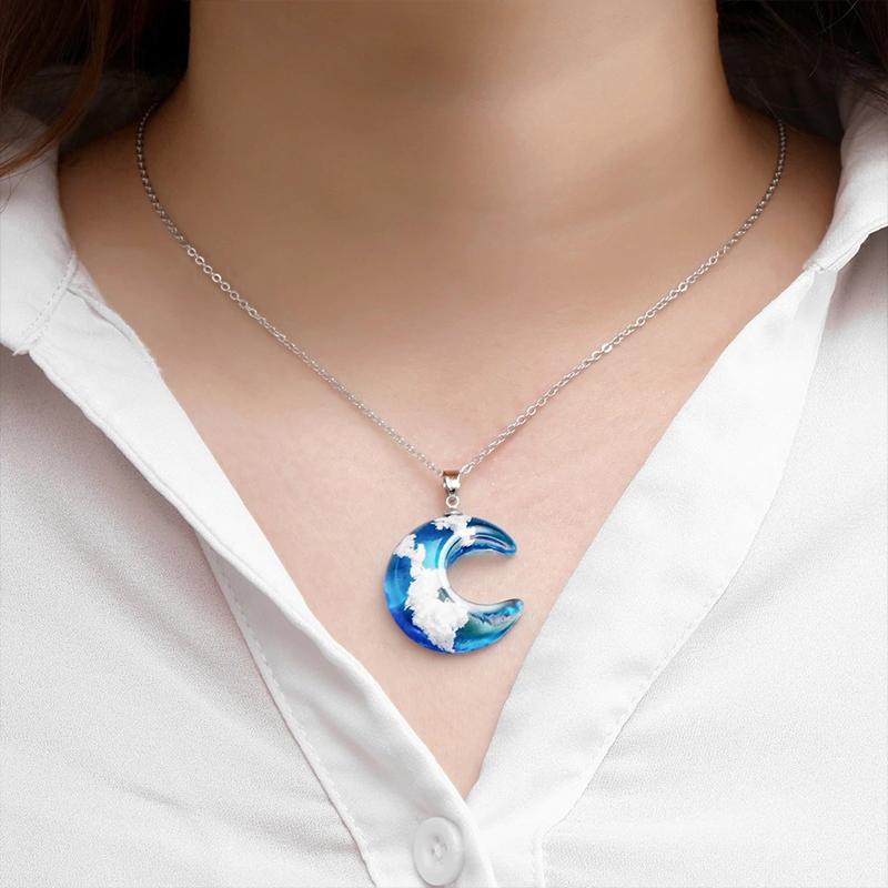 Collier Résine Nuages de Ciel