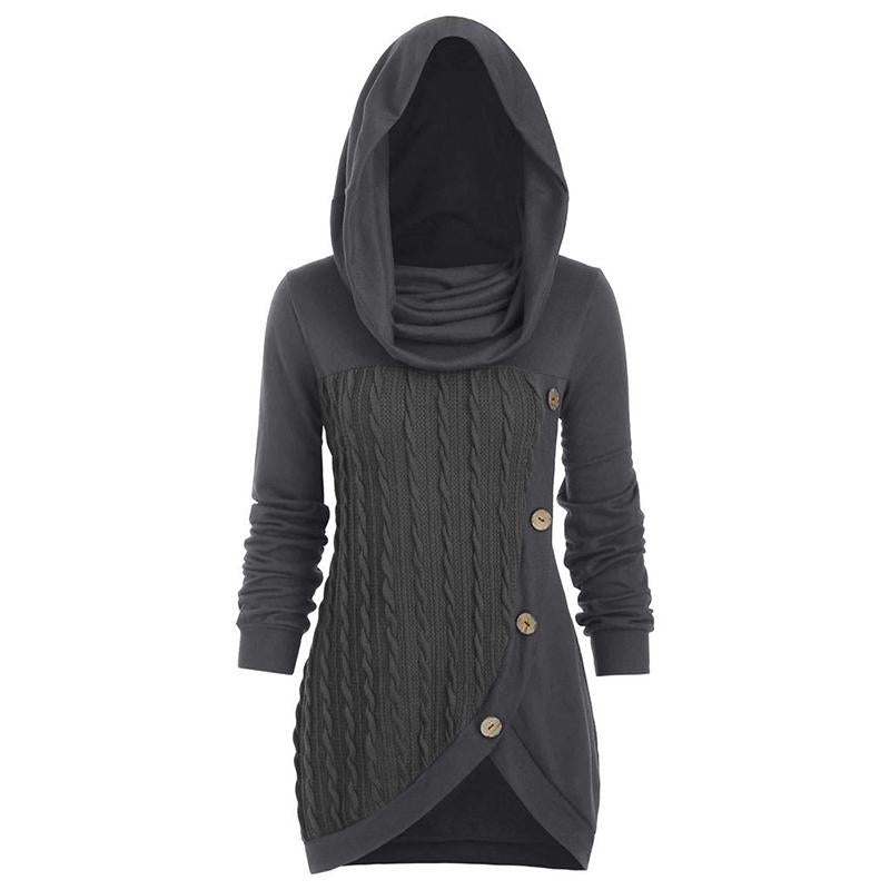 Robe-pull à Capuche Longue Élégante - ciaovie
