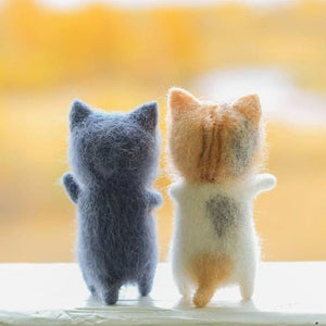 Cadeau de feutre de laine de chat bricolage pour les amoureux des chats