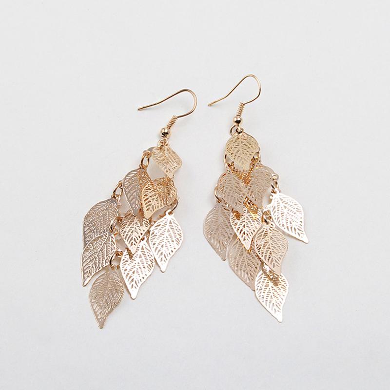 Boucle d'oreille de Feuilles de Toutes Les Couleurs