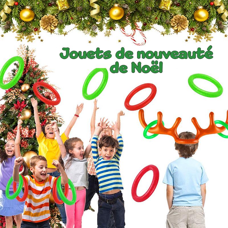 Jeu de Lancer de Bagues en Bois de Renne de Noël - ciaovie