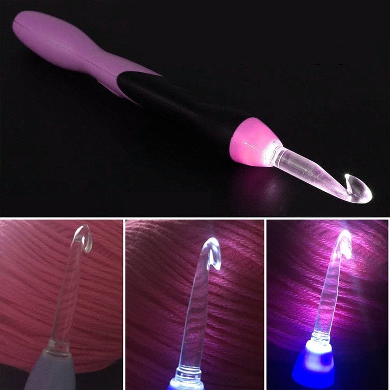 Ensemble d'outils à tricoter au crochet LED