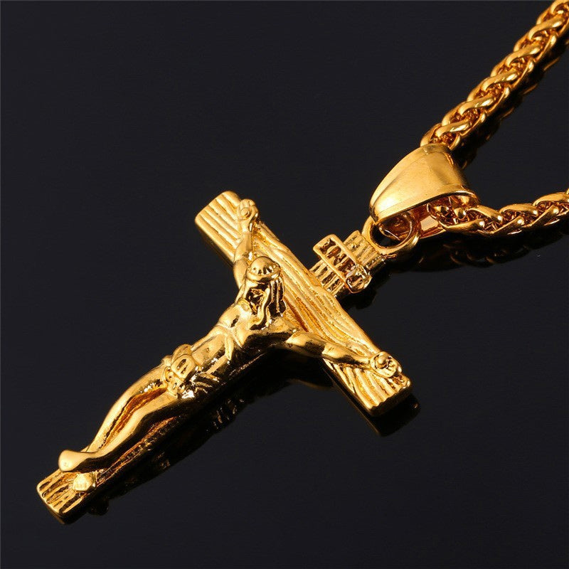 Collier en or avec croix de Jésus de Pâques