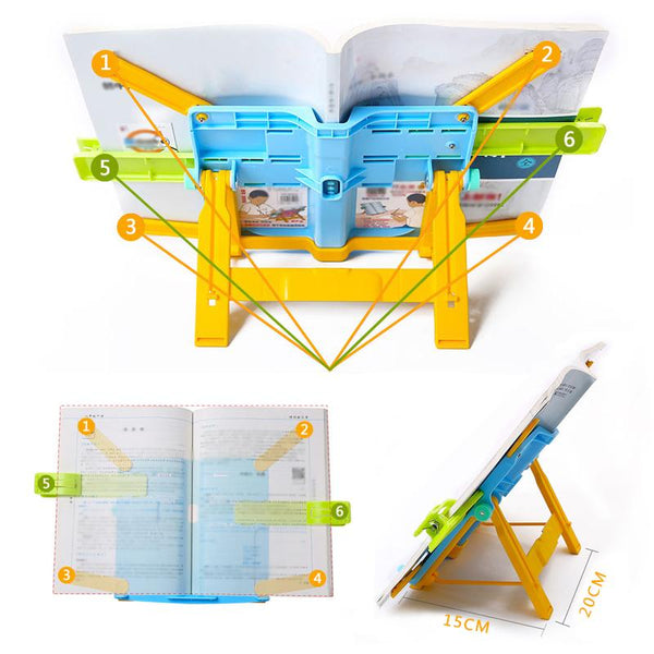 Support De Livre Métal Pliable KASESSS - Lot De 2, Pupitre De Lecture Pour Lit, Bureau, Cuisine, Avec Signets